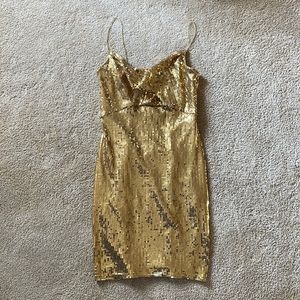 Gold Sequin Dress